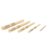 Drift Punch Set Knurled 1/4inch 3/8inch 1/2inch 5/8inch 3/4inch Brass Drift Punch Tool for Automotive Repair Gas