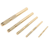 Drift Punch Set Knurled 1/4inch 3/8inch 1/2inch 5/8inch 3/4inch Brass Drift Punch Tool for Automotive Repair Gas