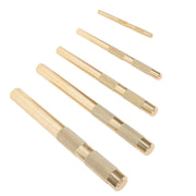 Drift Punch Set Knurled 1/4inch 3/8inch 1/2inch 5/8inch 3/4inch Brass Drift Punch Tool for Automotive Repair Gas