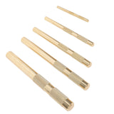 Drift Punch Set Knurled 1/4inch 3/8inch 1/2inch 5/8inch 3/4inch Brass Drift Punch Tool for Automotive Repair Gas