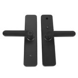 Fingerprint Entry Lock with 2 Keys 2 IC Cards Passcode Sensitive Accurate Smart Entry Door Handle for Wood Door Office Apartment Home