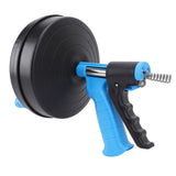 Drain Cleaning Machine 65 Manganese Steel Spring Flexible 2 Modes Plumbing Snake for 50-75mm Pipe 10m / 32.81ft Spring