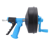 Drain Cleaning Machine 65 Manganese Steel Spring Flexible 2 Modes Plumbing Snake for 50-75mm Pipe 10m / 32.81ft Spring