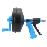 Drain Cleaning Machine 65 Manganese Steel Spring Flexible 2 Modes Plumbing Snake for 50-75mm Pipe 10m / 32.81ft Spring