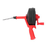 Drain Auger Manganese Steel Spring Multipurpose Plumbing Pipe Unblocker Clog Remover for Kitchen Bathroom Red 7.5m / 24.6ft Spring