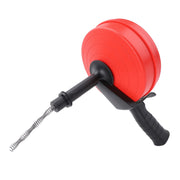 Drain Auger 65 Manganese Steel High Hardness Double Modes Plumbing Drain Auger Clog Remover for Toilet Kitchen Bathroom 5m / 16.4ft Spring