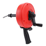 Drain Auger 65 Manganese Steel High Hardness Double Modes Plumbing Drain Auger Clog Remover for Toilet Kitchen Bathroom 5m / 16.4ft Spring