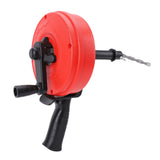 Drain Auger 65 Manganese Steel High Hardness Double Modes Plumbing Drain Auger Clog Remover for Toilet Kitchen Bathroom 5m / 16.4ft Spring