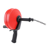Drain Auger 65 Manganese Steel High Hardness Double Modes Plumbing Drain Auger Clog Remover for Toilet Kitchen Bathroom 5m / 16.4ft Spring