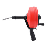 Drain Auger 65 Manganese Steel High Hardness Double Modes Plumbing Drain Auger Clog Remover for Toilet Kitchen Bathroom 7.5m / 24.6ft Spring