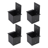 Pergola Bracket Carbon Steel High Strength Black Powder Coating Pergola Post Top Rafter Bracket for Porches Cabanas