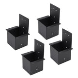 Pergola Bracket Carbon Steel High Strength Black Powder Coating Pergola Post Top Rafter Bracket for Porches Cabanas