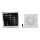 6in Solar Exhaust Fan White Round 8W Solar Panel Fan for Ventilation Cooling Bathroom Kitchen