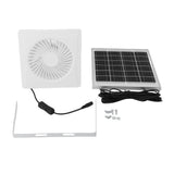6in Solar Exhaust Fan White Round 8W Solar Panel Fan for Ventilation Cooling Bathroom Kitchen