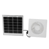 6in Solar Exhaust Fan White Round 8W Solar Panel Fan for Ventilation Cooling Bathroom Kitchen