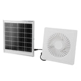 6in Solar Exhaust Fan White Round 8W Solar Panel Fan for Ventilation Cooling Bathroom Kitchen