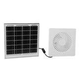 6in Solar Exhaust Fan White Round 8W Solar Panel Fan for Ventilation Cooling Bathroom Kitchen