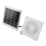 6in Solar Exhaust Fan White Round 8W Solar Panel Fan for Ventilation Cooling Bathroom Kitchen