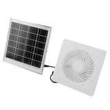 6in Solar Exhaust Fan White Round 8W Solar Panel Fan for Ventilation Cooling Bathroom Kitchen