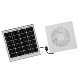 6in Solar Exhaust Fan White Round 8W Solar Panel Fan for Ventilation Cooling Bathroom Kitchen