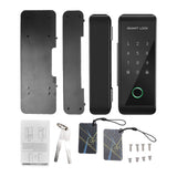 Smart Lock WIFI Fingerprint Push Pull Keyless Entry Door Locks for Glass Metal Wood Door TY APP Remote Control Multi Language In Australia - Darrahopens
