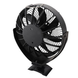 Wood Stove Fan Heat Powered Fireplace Fan with Protective Cover Aluminum Alloy Freestanding Wall Mount Manual 360 Degree Adjustment Angle