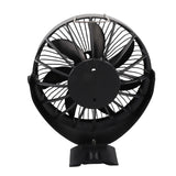 Wood Stove Fan Heat Powered Fireplace Fan with Protective Cover Aluminum Alloy Freestanding Wall Mount Manual 360 Degree Adjustment Angle
