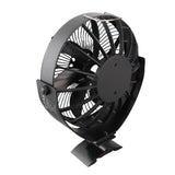 Wood Stove Fan Heat Powered Fireplace Fan with Protective Cover Aluminum Alloy Freestanding Wall Mount Manual 360 Degree Adjustment Angle