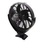 Wood Stove Fan Heat Powered Fireplace Fan with Protective Cover Aluminum Alloy Freestanding Wall Mount Manual 360 Degree Adjustment Angle