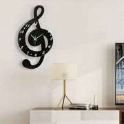 Innovative Musical Note Electronic Wall Clock Fashionable Silent Quartz Clock for Children Room In Australia - Darrahopens