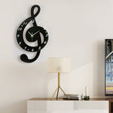 Innovative Musical Note Electronic Wall Clock Fashionable Silent Quartz Clock for Children Room In Australia - Darrahopens