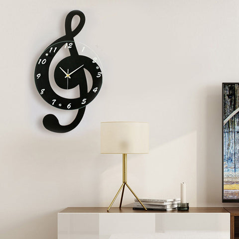 Innovative Musical Note Electronic Wall Clock Fashionable Silent Quartz Clock for Children Room In Australia - Darrahopens