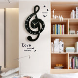 Innovative Musical Note Electronic Wall Clock Fashionable Silent Quartz Clock for Children Room In Australia - Darrahopens