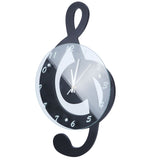 Innovative Musical Note Electronic Wall Clock Fashionable Silent Quartz Clock for Children Room