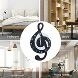 Innovative Musical Note Electronic Wall Clock Fashionable Silent Quartz Clock for Children Room