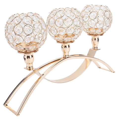 Crystal Candlestick Golden Candle Holders Ornaments for Home Party Table Decorations In Australia - Darrahopens