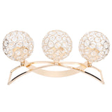 Crystal Candlestick Golden Candle Holders Ornaments for Home Party Table Decorations