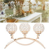 Crystal Candlestick Golden Candle Holders Ornaments for Home Party Table Decorations