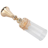 Candle Holder Ornament European Style Wrought Iron Glass Candlestick Wedding Decoration GoldL In Australia - Darrahopens