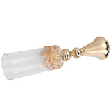 Candle Holder Ornament European Style Wrought Iron Glass Candlestick Wedding Decoration GoldL