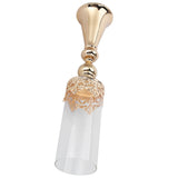 Candle Holder Ornament European Style Wrought Iron Glass Candlestick Wedding Decoration GoldL