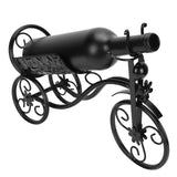 Iron Wine Holder Tricycle Shape Wine Bottle Rack Stand for Bar Counter Home DecorBlack In Australia - Darrahopens
