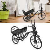 Iron Wine Holder Tricycle Shape Wine Bottle Rack Stand for Bar Counter Home DecorBlack