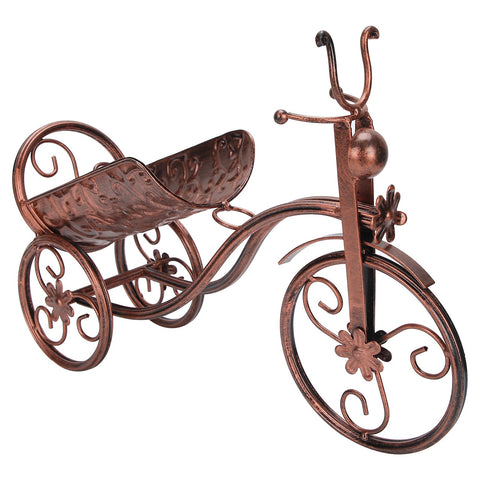 Iron Wine Holder Tricycle Shape Wine Bottle Rack Stand for Bar Counter Home DecorBronze In Australia - Darrahopens