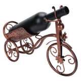Iron Wine Holder Tricycle Shape Wine Bottle Rack Stand for Bar Counter Home DecorBronze