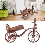 Iron Wine Holder Tricycle Shape Wine Bottle Rack Stand for Bar Counter Home DecorBronze