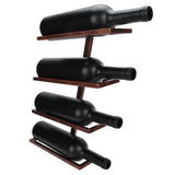 Rustic Wall Mounted Wine Rack Wine Bottle Holder Shelf for Household Dining Room Cabinet4 Bottle