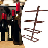 Rustic Wall Mounted Wine Rack Wine Bottle Holder Shelf for Household Dining Room Cabinet4 Bottle