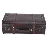 Portable Antique Suitcase Wooden Case Photography Props Craft Decoration Box Ornament In Australia - Darrahopens