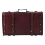 Portable Antique Suitcase Wooden Case Photography Props Craft Decoration Box Ornament In Australia - Darrahopens